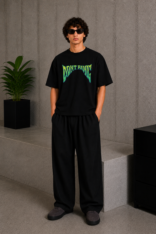 Don't Panic Tee Black