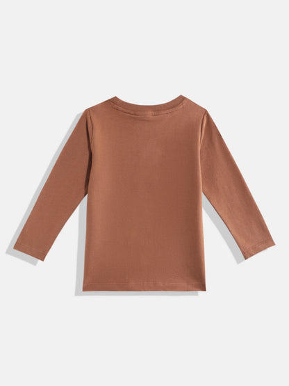 Coolbee Store Kids Boys T-Shirt - Brown (KBAW25TR4) – side view