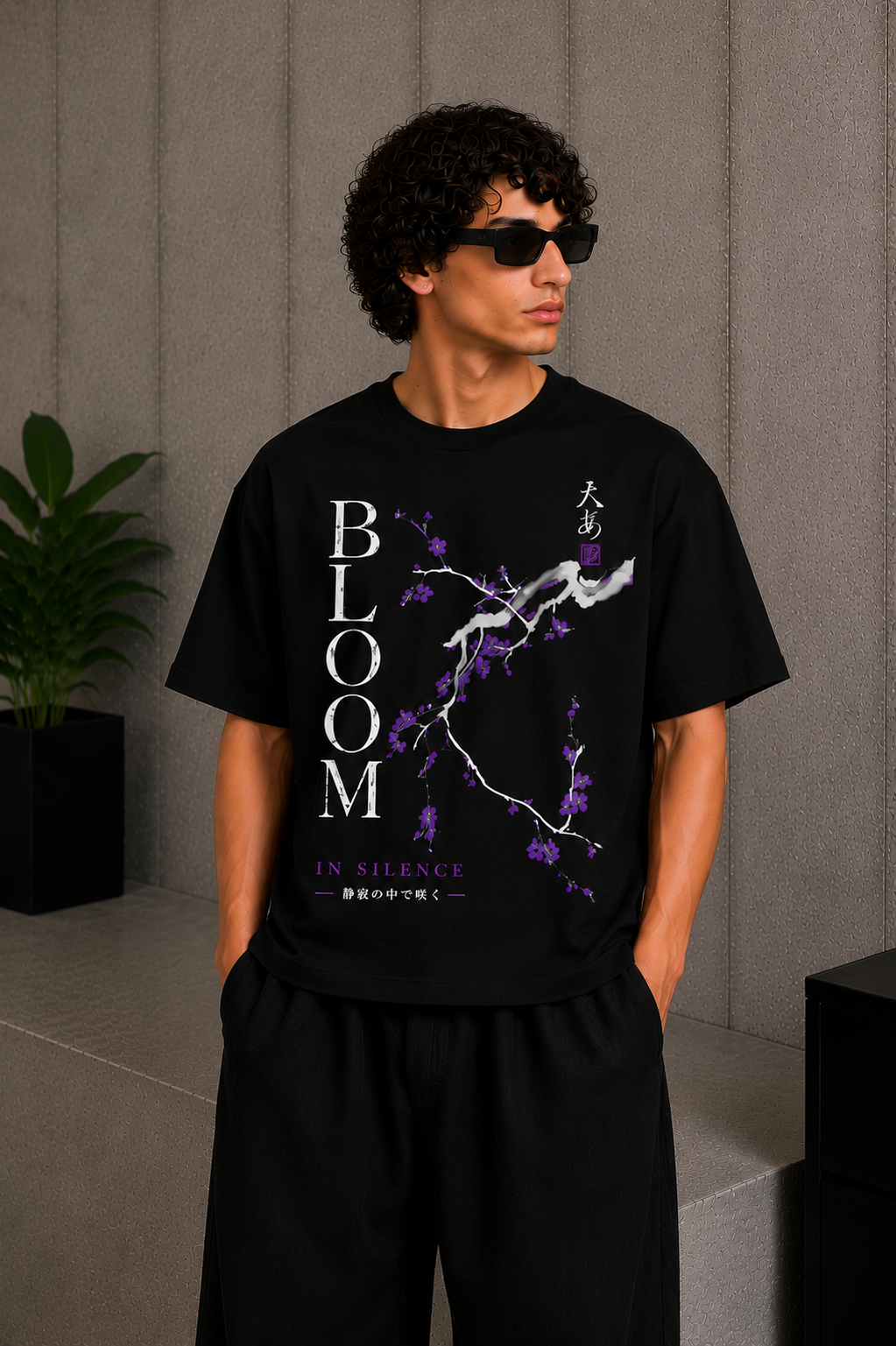 Bloom Tee Black