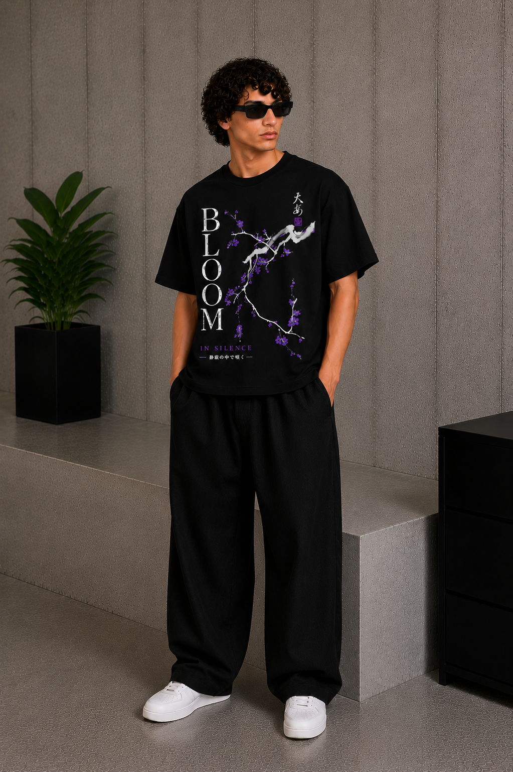 Bloom Tee Black