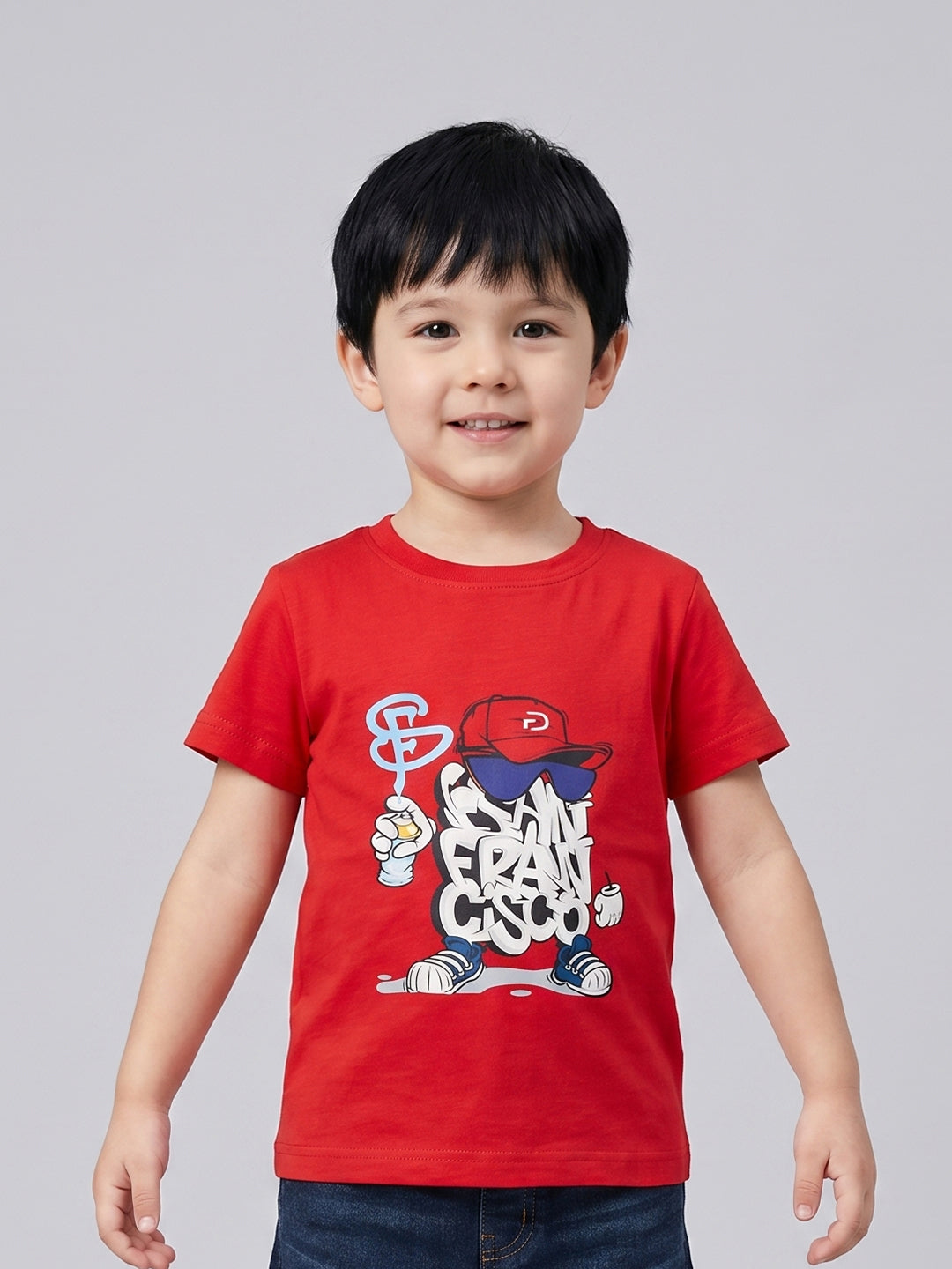 Coolbee Store Kids Boys T-Shirt - Red (CSKT220) – back view