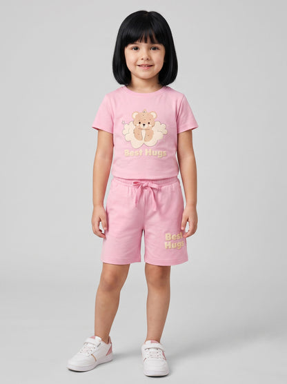 Coolbee Store Kids Girls Clothing Set - Pink (CS0018) – back view