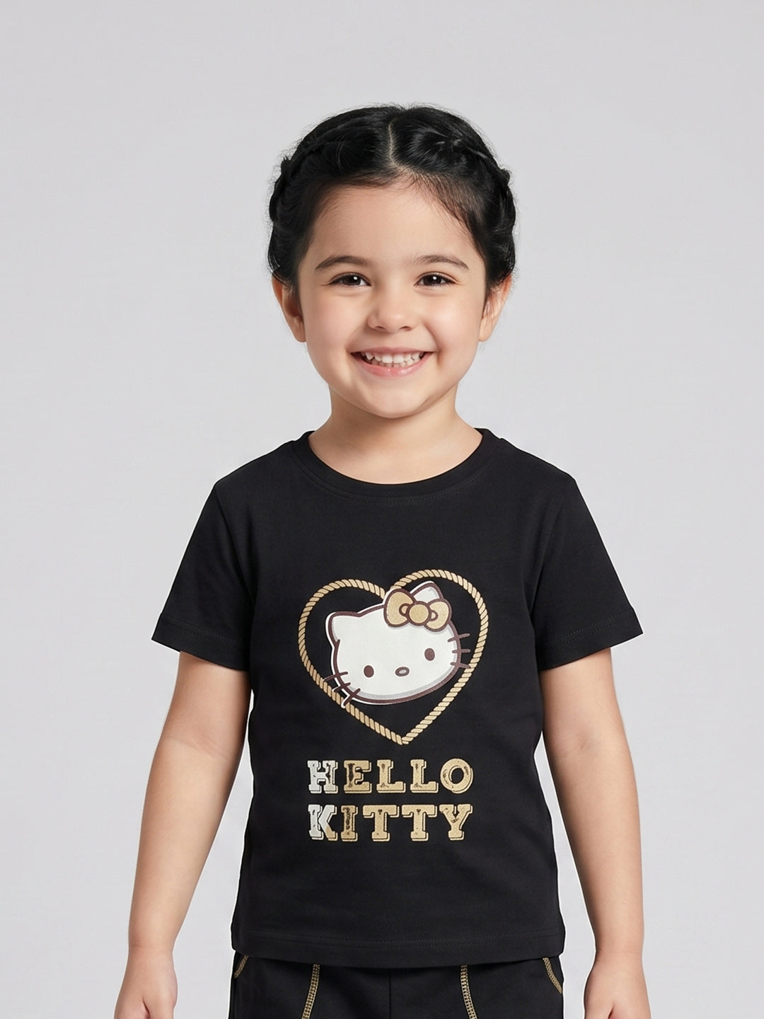 Coolbee Store Kids Girls T-Shirt - Black (CSKT213) – back view