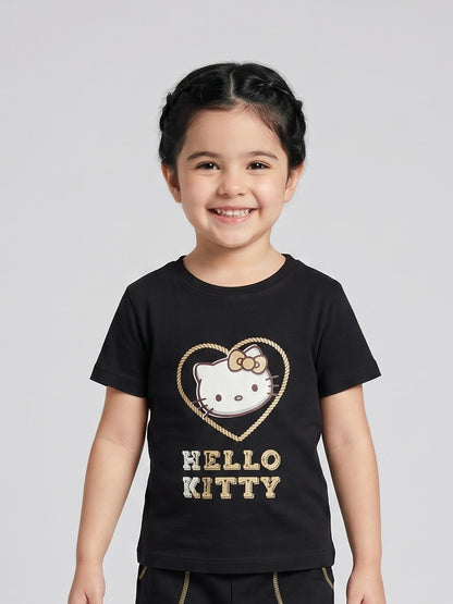 Coolbee Store Kids Girls T-Shirt - Black (CSKT213) – back view