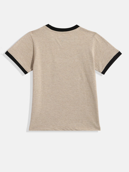 Coolbee Store Kids Boys T-Shirt - Beige (KBSSTR22) – side view