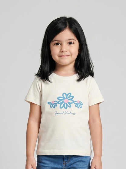 Coolbee Store Kids Girls T-Shirt - Offwhite (KGSSA31) – back view