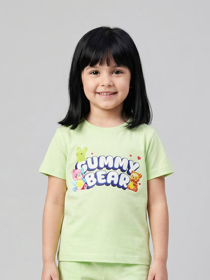 Coolbee Store Kids Girls T-Shirt - Green (KGSSA40) – back view