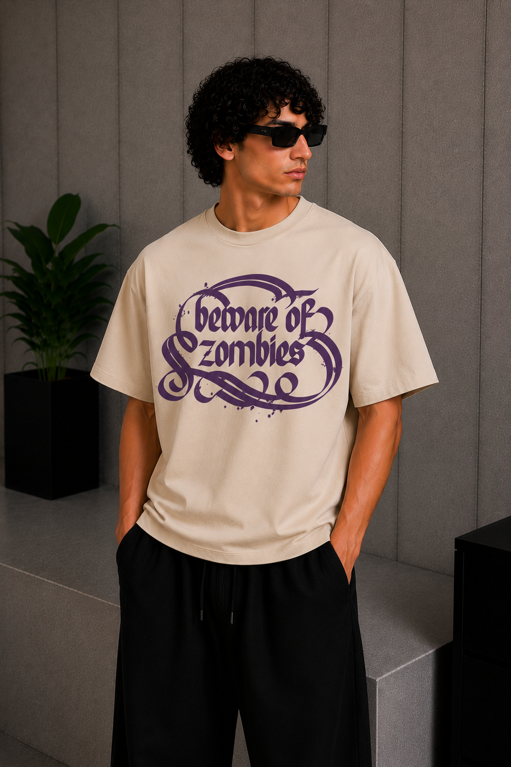 Zombies Tee Beige