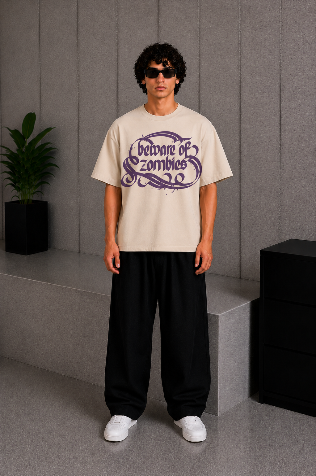 Zombies Tee Beige