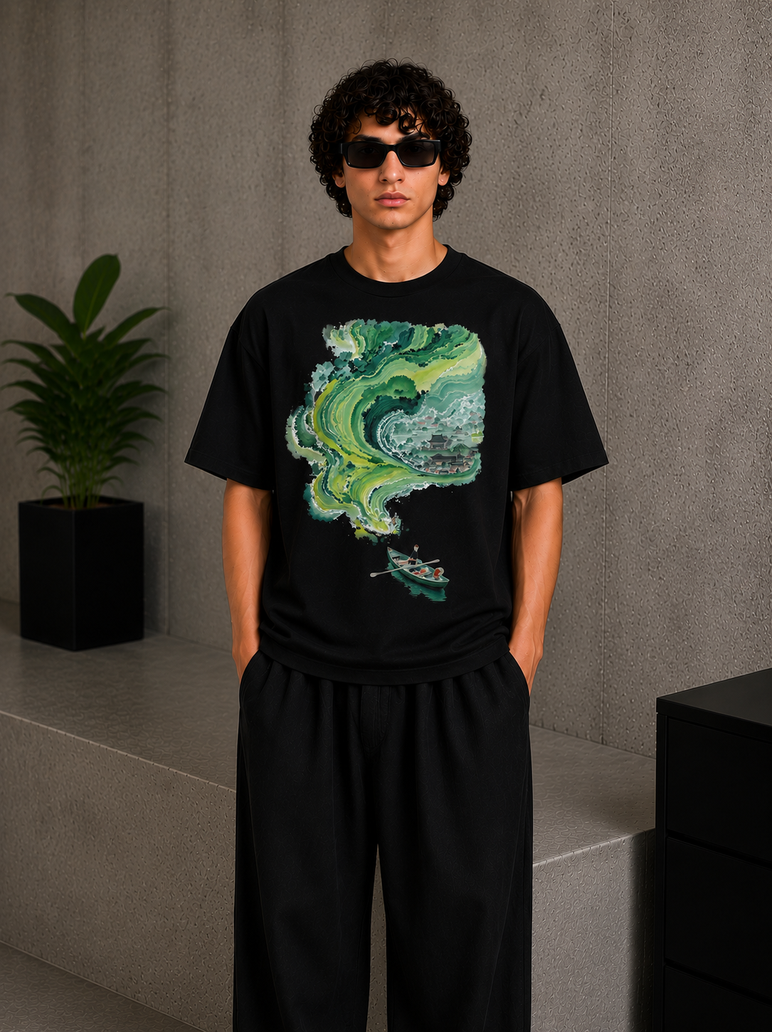 Jade Tide Tee Black