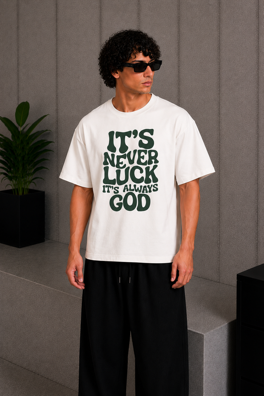 Never Luck Tee White