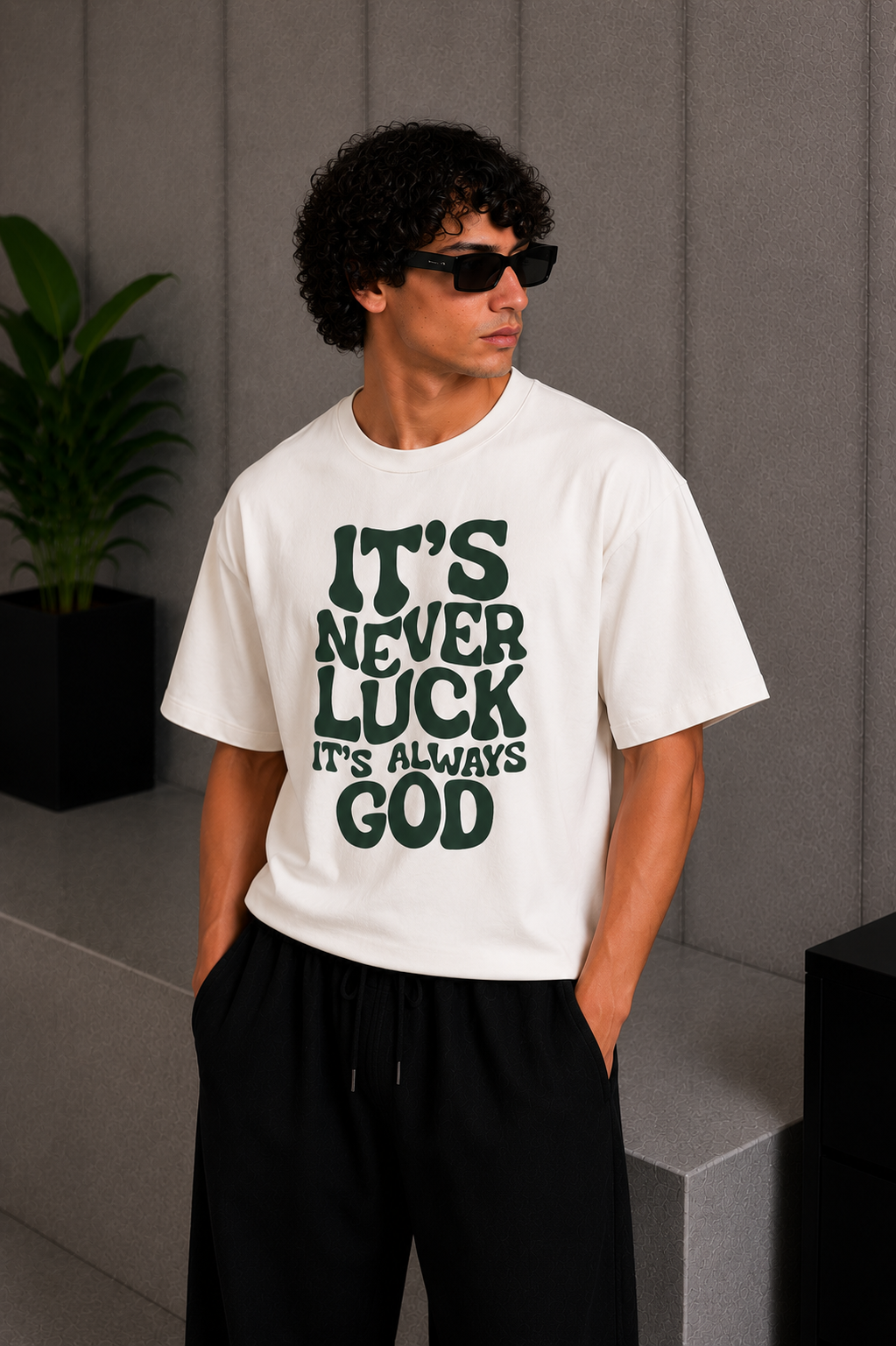Never Luck Tee White
