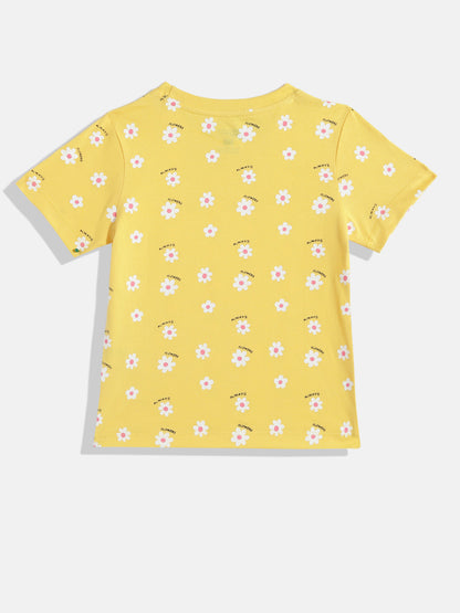 Coolbee Store Kids Girls T-Shirt - Yellow (KGSSA12) – back view