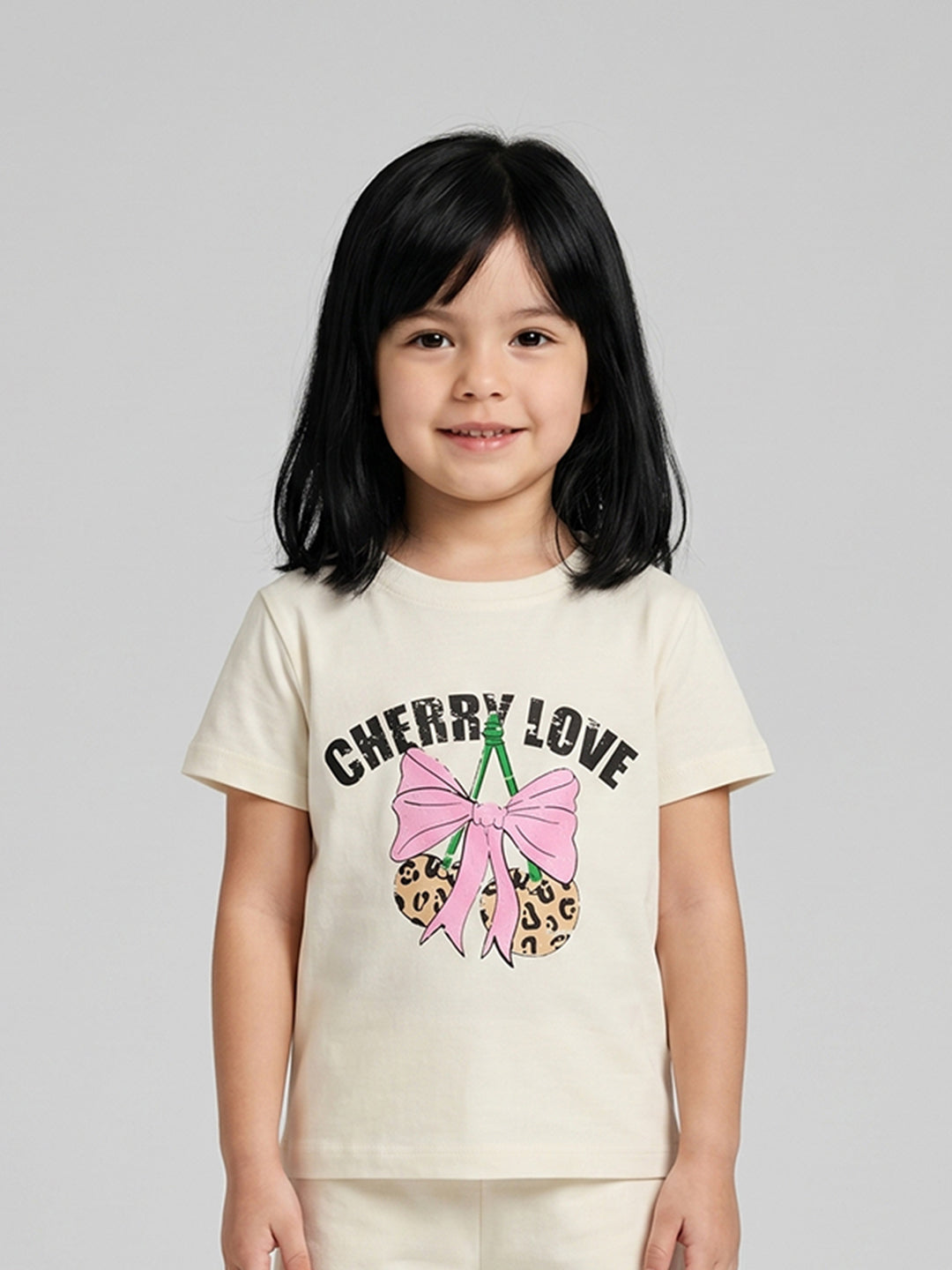 Coolbee Store Kids Girls T-Shirt - Offwhite (CSKT208) – back view