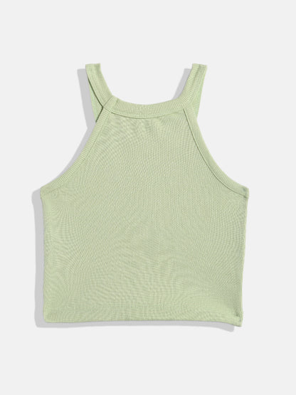 Coolbee Store Kids Girls Top - Sea Green (KG5TOP027) – close-up fabric detail