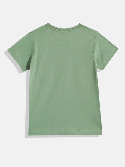 Coolbee Store Kids Boys T-Shirt - Seagreen (KBSS25TR451) – close-up fabric detail