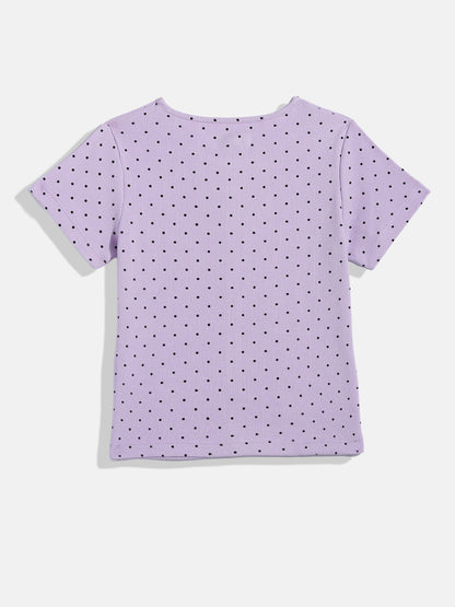 Coolbee Store Kids Girls Top - Lilac (KGSSA51) – back view