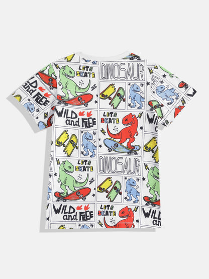 Coolbee Store Kids Boys T-Shirt - White (KBSS25CS485) – back view