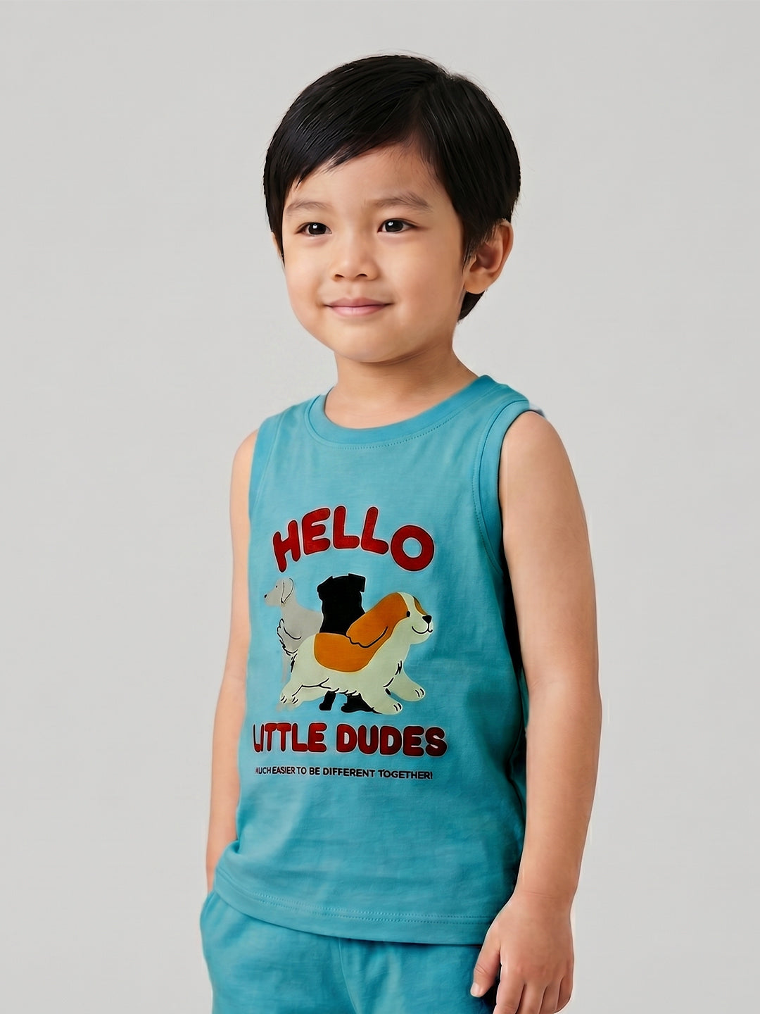 Coolbee Store Kids Boys Vest - Sky Blue (KBSSVT2) – back view