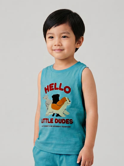Coolbee Store Kids Boys Vest - Sky Blue (KBSSVT2) – back view