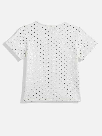 Coolbee Store Kids Girls Top - White (KGSSA50) – back view