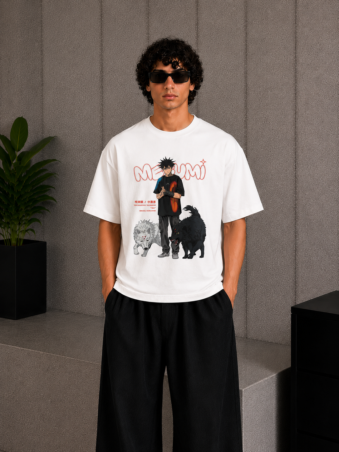 Cool Bee Silent Curse Tee White for Men - White Oversized Graphic Tee Streetwear India - Front View