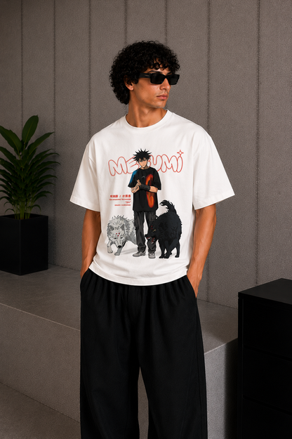Cool Bee Silent Curse Tee White for Men - White Oversized Graphic Tee Streetwear India - Side View