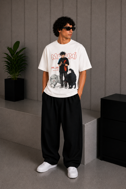 Cool Bee Silent Curse Tee White for Men - White Oversized Graphic Tee Streetwear India - Back View