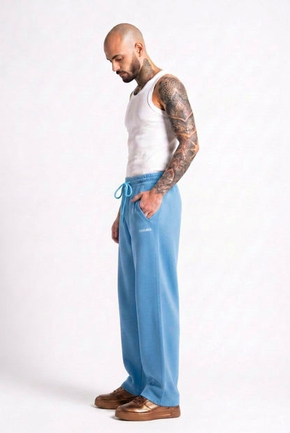 Cool Bee Cool Bee Joggers Sky Blue for Men - Sky Blue Joggers Casual Streetwear India - Lifestyle View