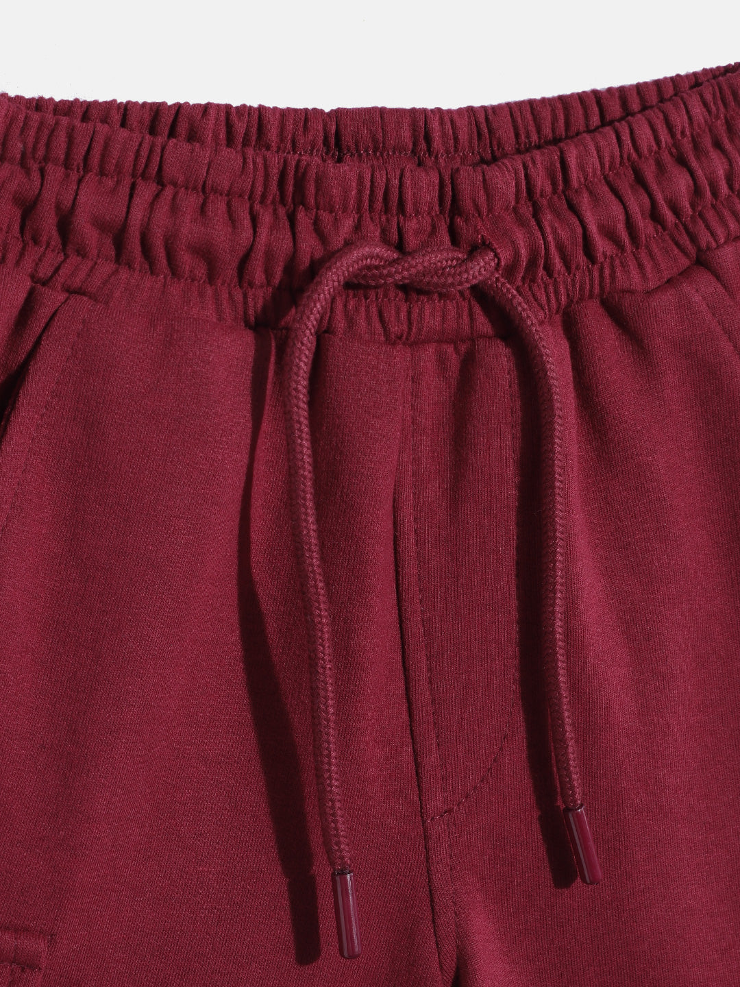 Coolbee Store Kids Boys Shorts - Maroon (KB4WLS221) – close-up fabric detail