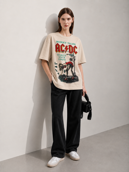 Midnight Gig Women Tee Beige