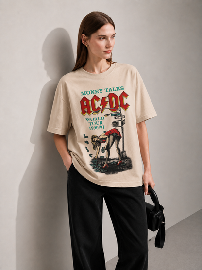 Midnight Gig Women Tee Beige