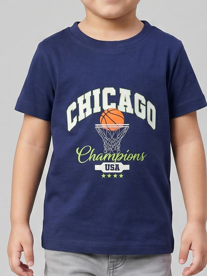 Coolbee Store Kids Boys T-Shirt - Blue (CSKT223) – side view