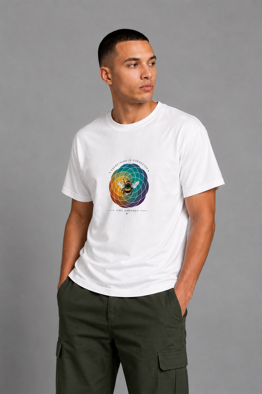 Cool Bee Pure Tee White for Men - White Oversized Graphic Tee Streetwear India