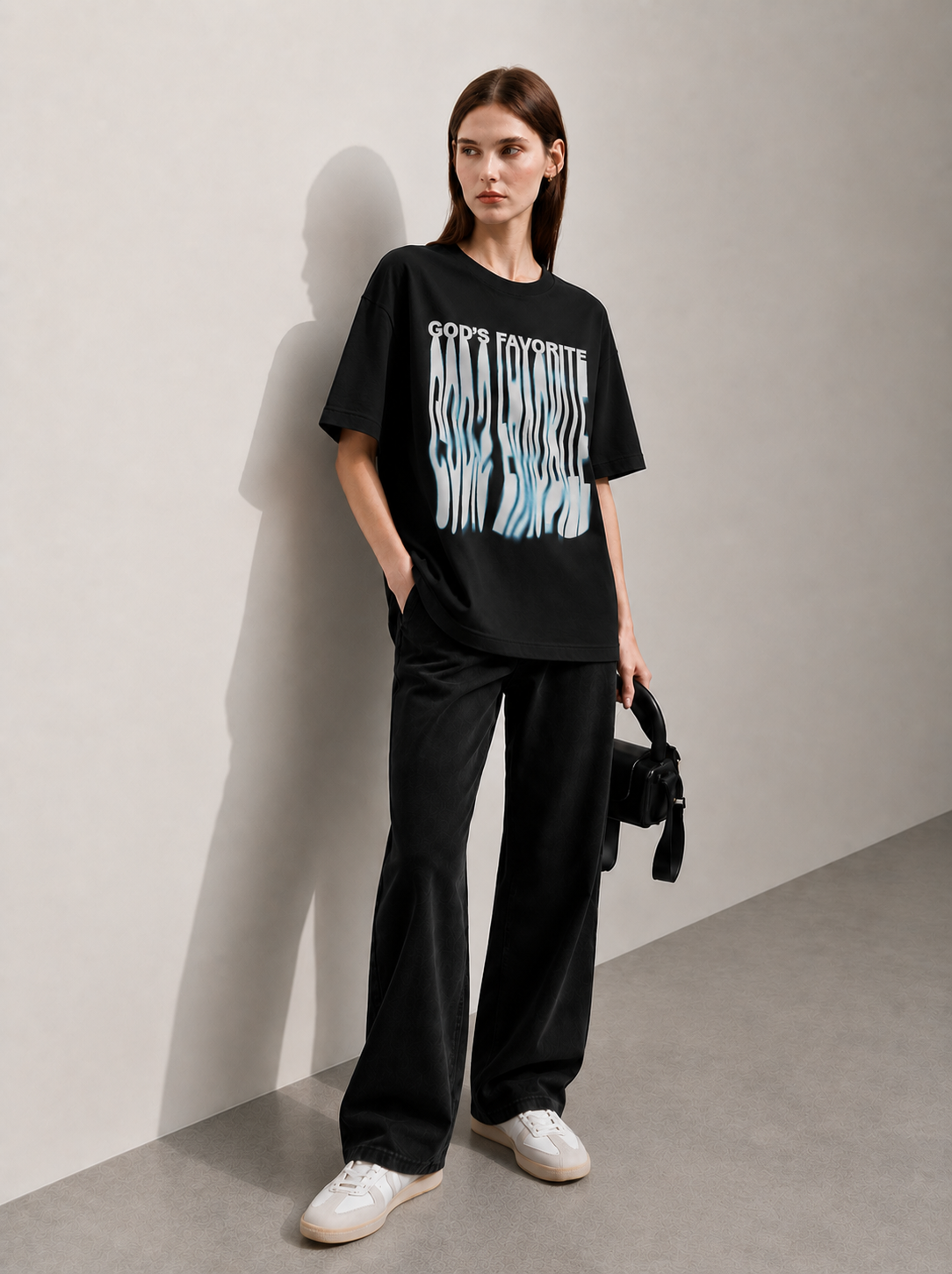 God Favorite Women Tee Black