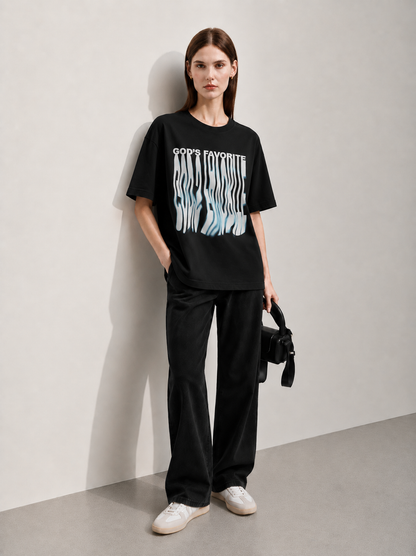 God Favorite Women Tee Black