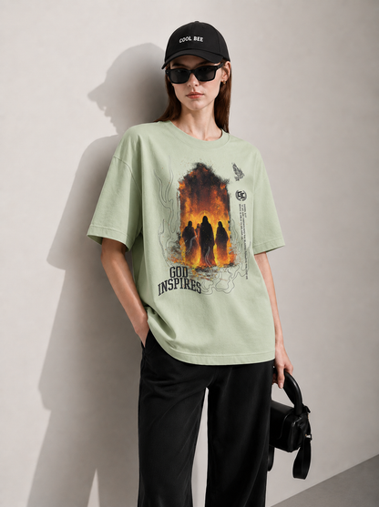 God Inspires Women Tee Green