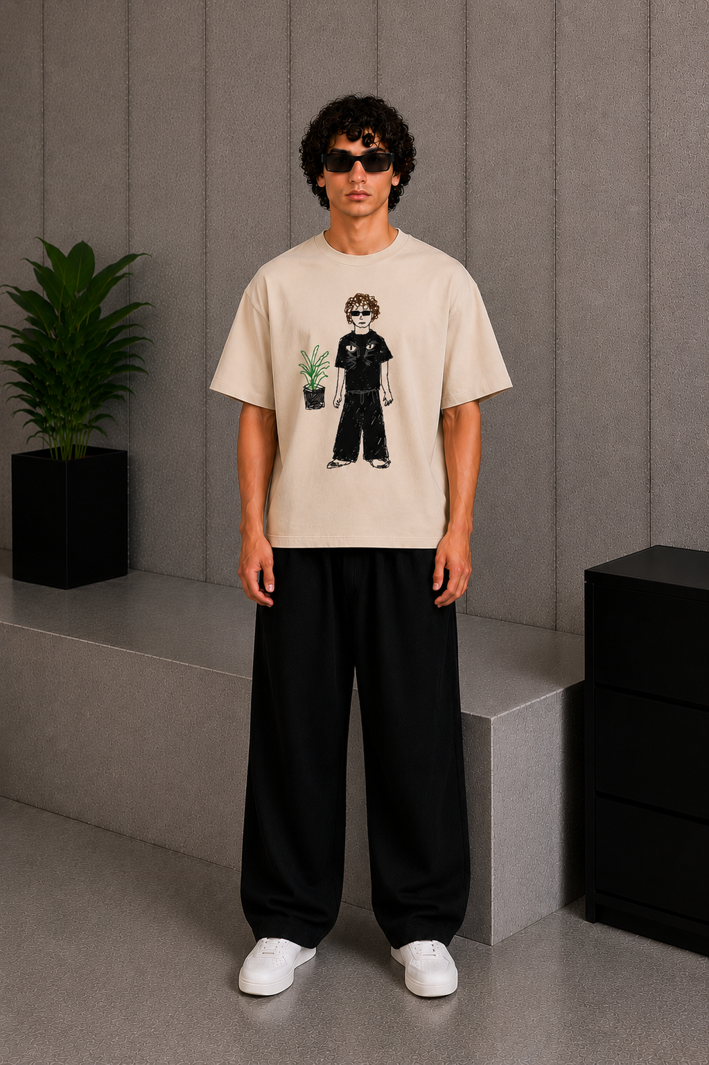 Sketch Tee Beige