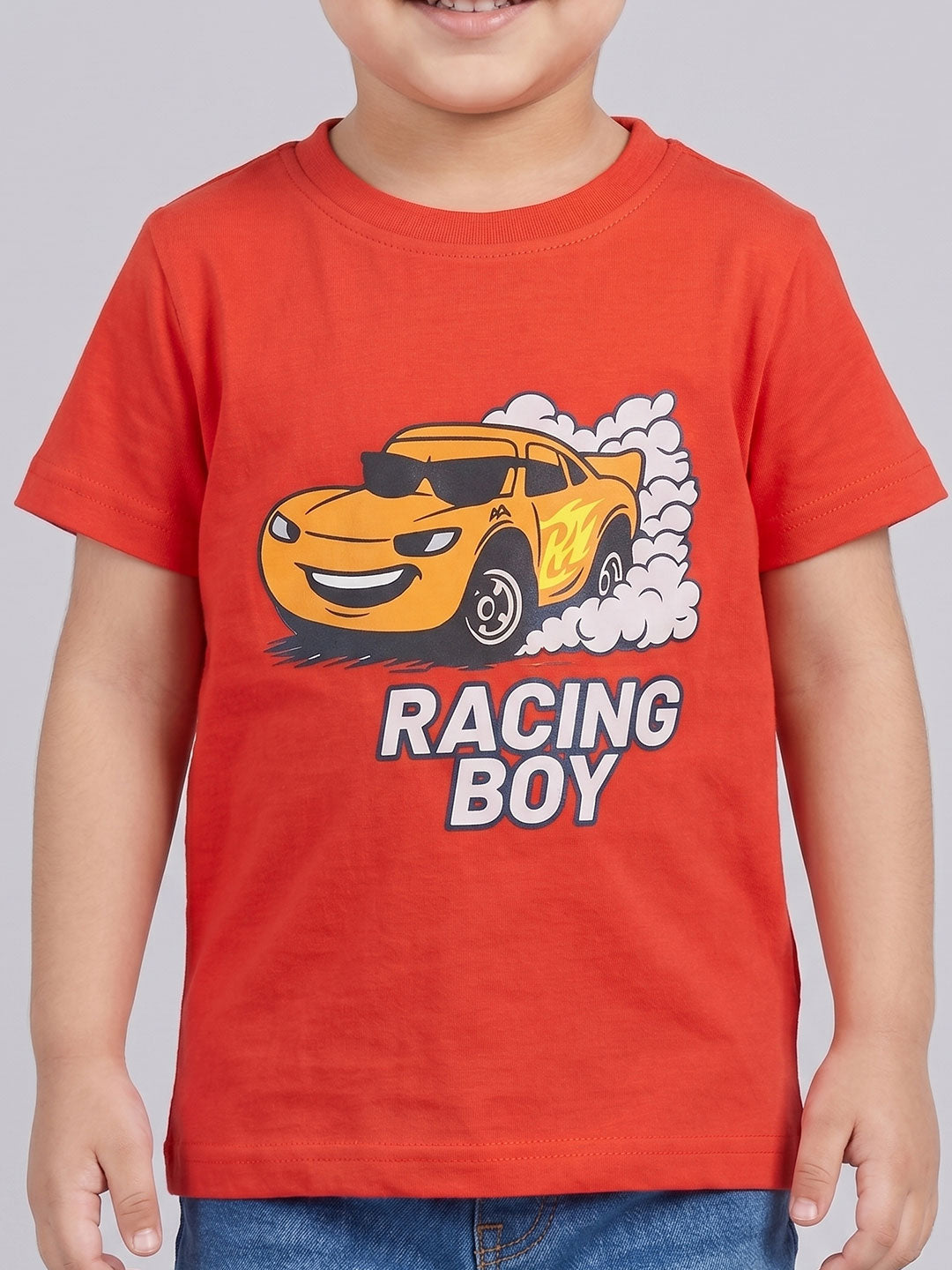 Coolbee Store Kids Boys T-Shirt - Orange (CSKT221) – side view
