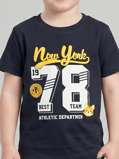 Coolbee Store Kids Boys T-Shirt - Navy (CSKT204) – side view
