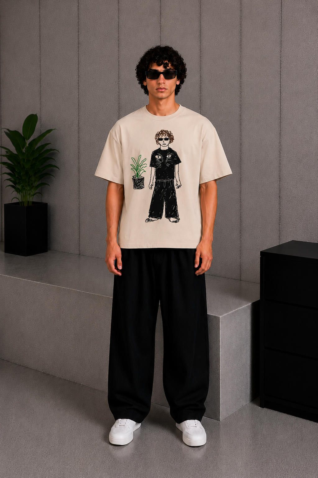 Sketch Tee Beige