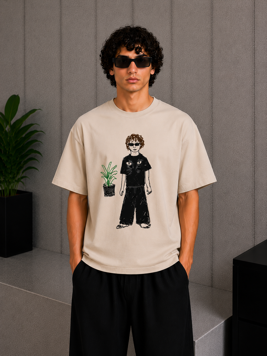 Sketch Tee Beige