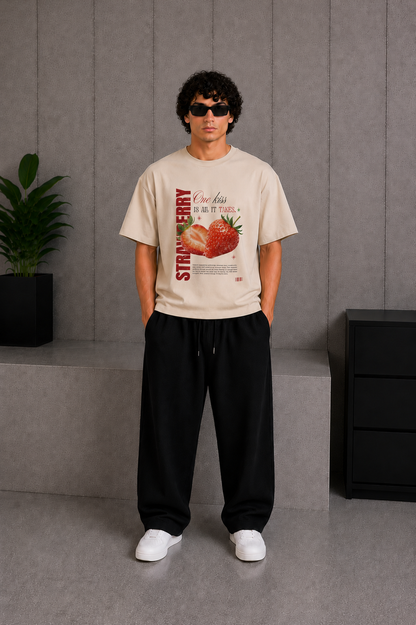 Strawberry Tee Beige