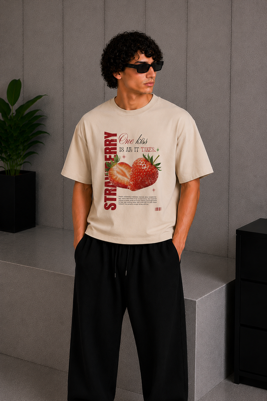 Strawberry Tee Beige