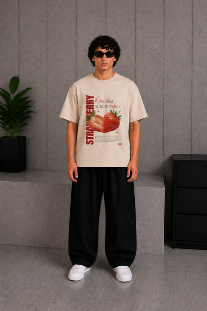 Strawberry Tee Beige