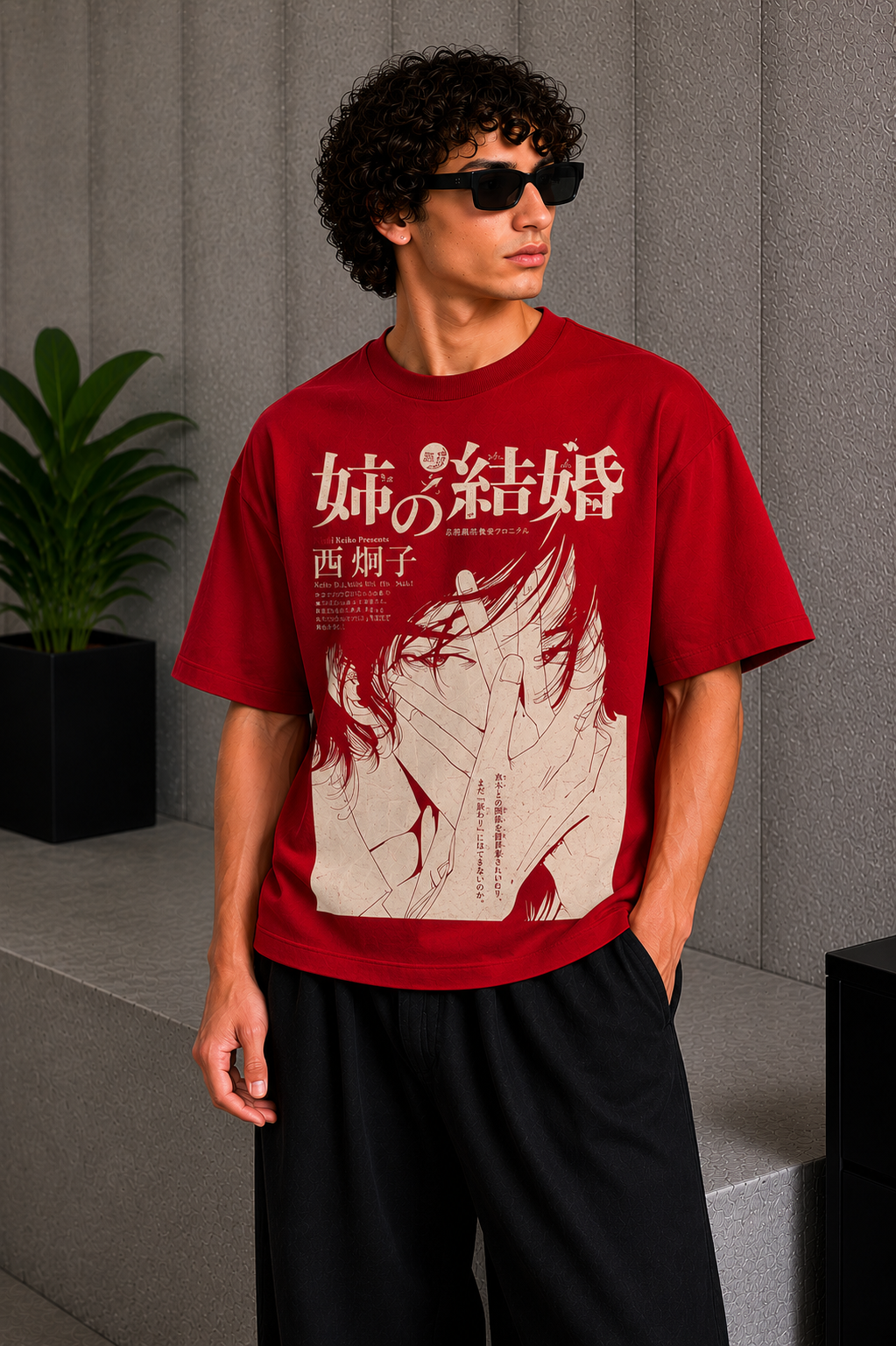 Manga Graphic Tee Red