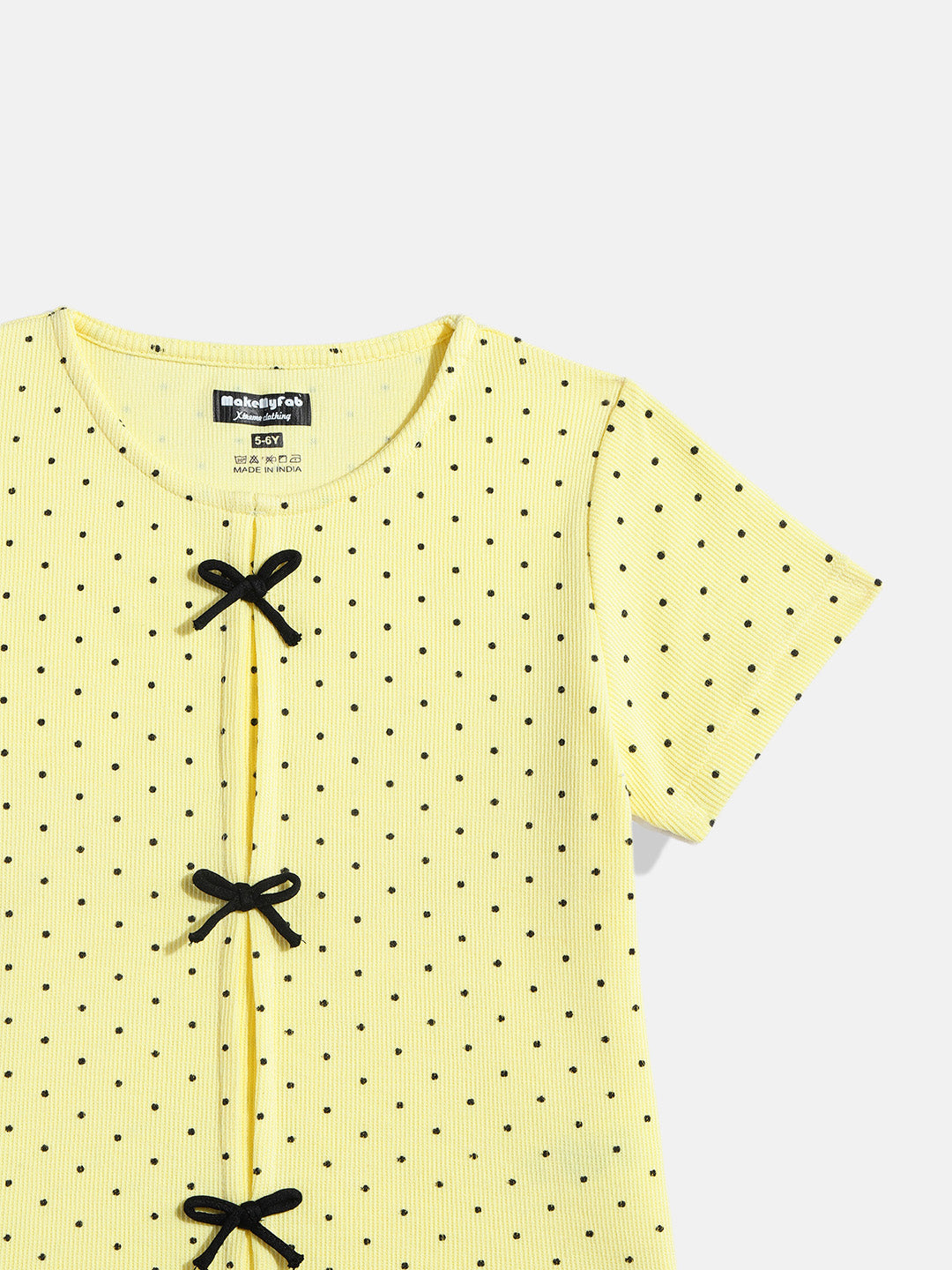 Coolbee Store Kids Girls Top - Yellow (KGSSA52) – side view
