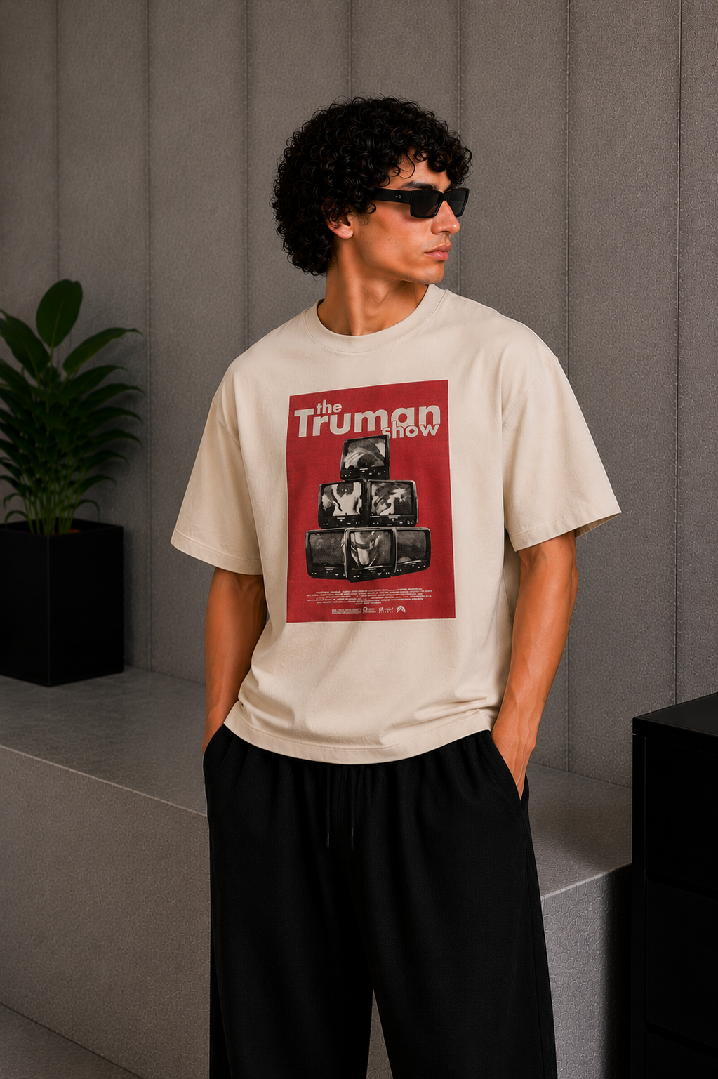 Truman Show Tee Beige