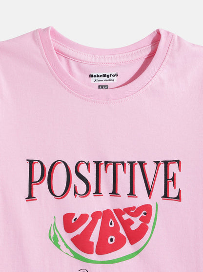 Coolbee Store Kids Girls T-Shirt - Pink (KGSS25TR537) – side view