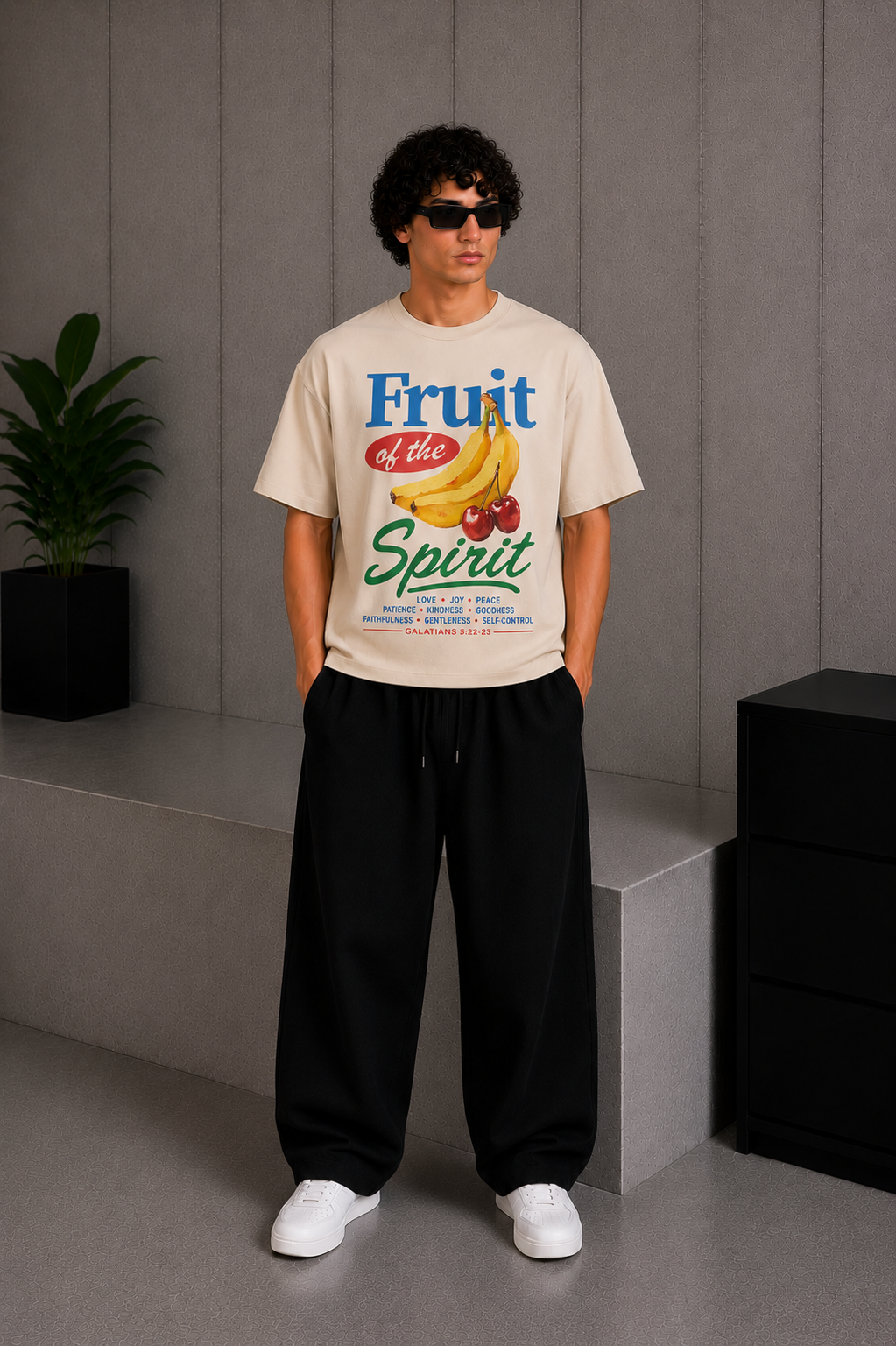 Fruit Tee Beige